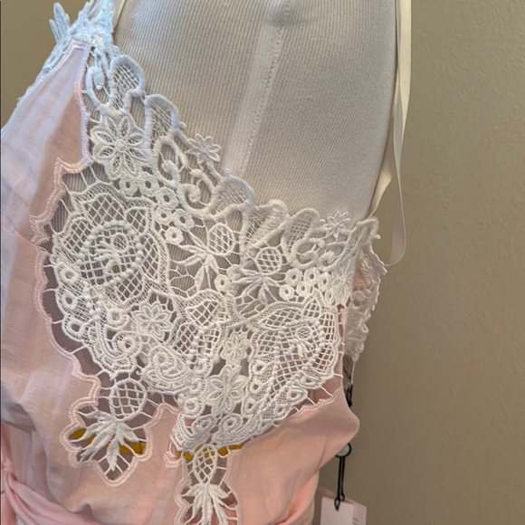 Miguelina Pink Lace Maxi Dress - Picture 7 of 15